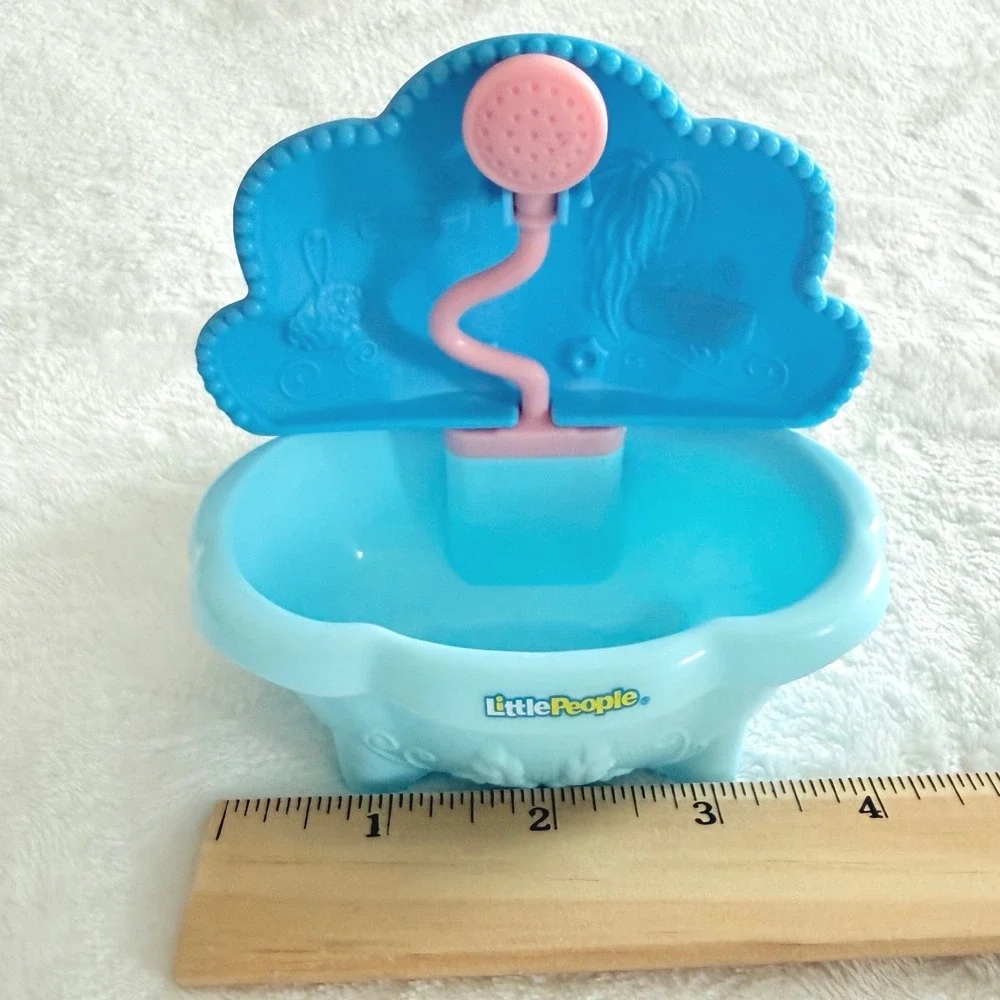 Fisher-Price Little People Disney Ariel Bathtub Vanity Kids Blue GWV51 3pc Set